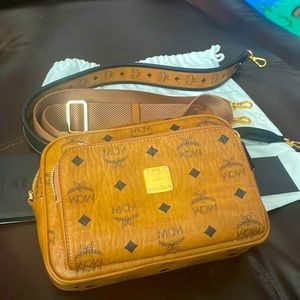 EUC MCM camera crossbody bag